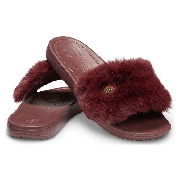 CROCS WOMEN'S CROCS SLOANE LUXE SLIDES size 8 - Picture 1 of 7